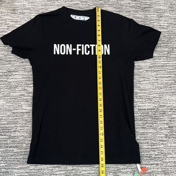 NWT OFF-WHITE SOLID COLOR NON FICTION T-SHIRT Black Small - Host Pick❣️ - Picture 8 of 13
